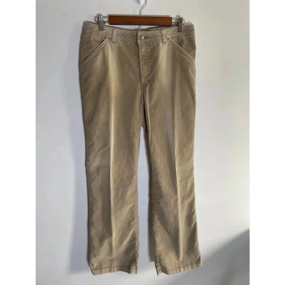 Women’s Vintage Oscar De La Renta 80’s Corduroy Beige Cords Size 34 0229